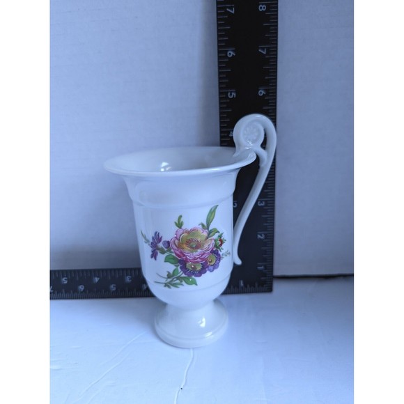 Rare Vintage Kaiser West Germany Porcelain Footed Tea Coffee Cappuccino Mug Cup - Picture 12 of 12